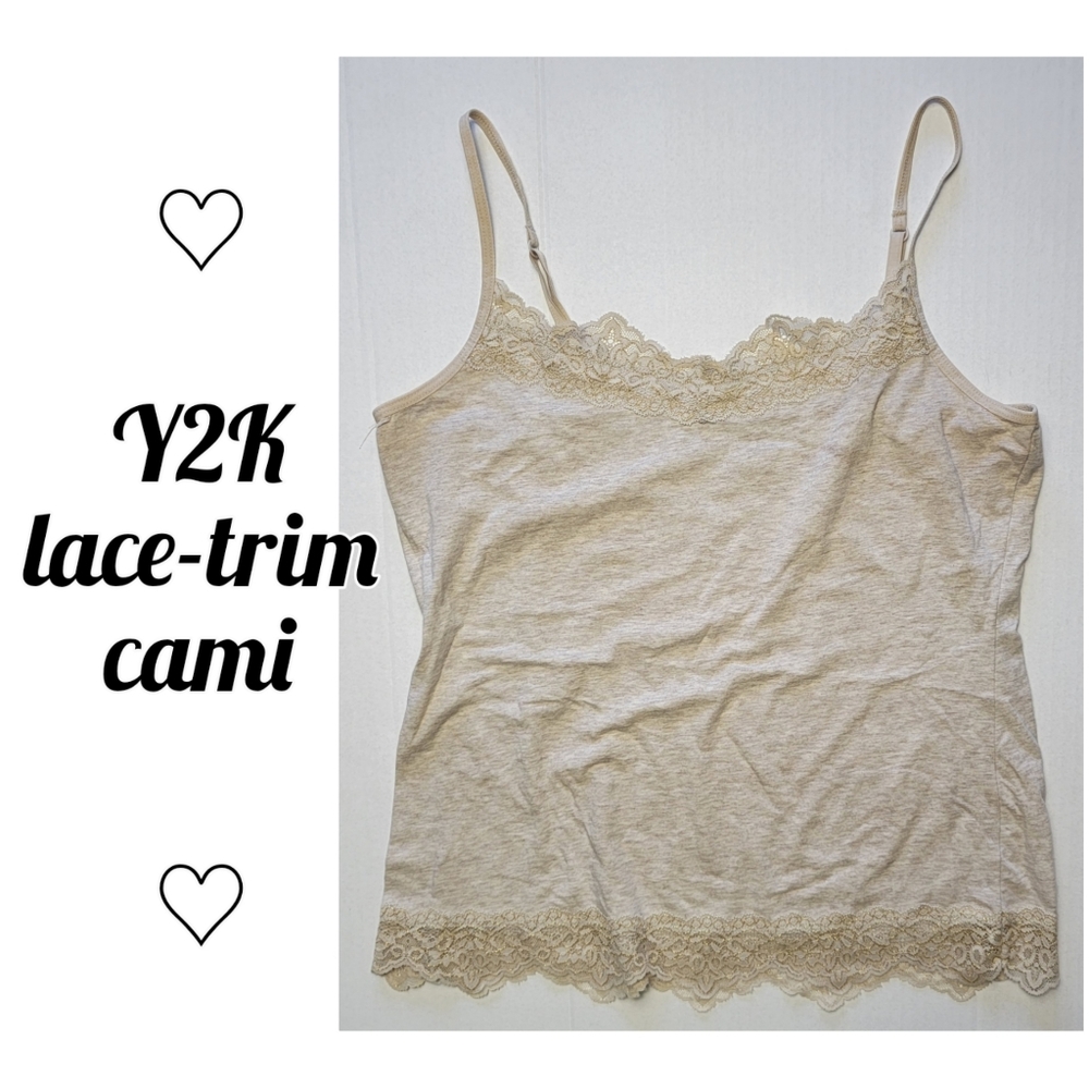 Y2k Lace Trim Camisole